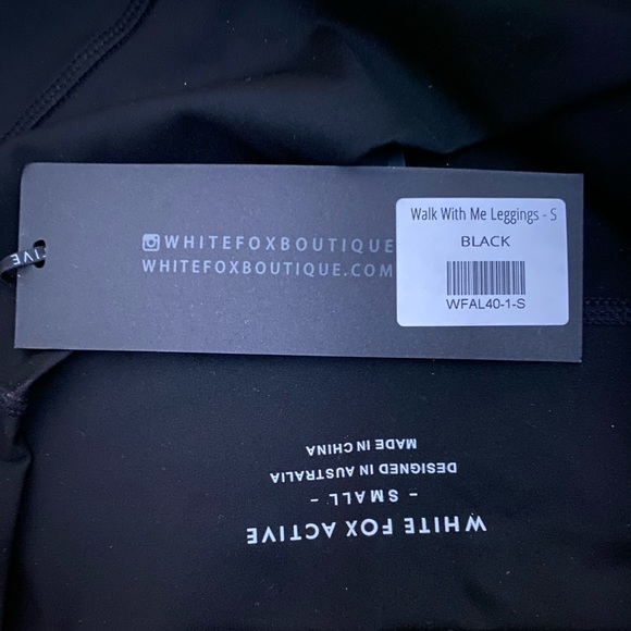 NWT White Fox Walk With Me Flare Leggings Black - Picture 5 of 6